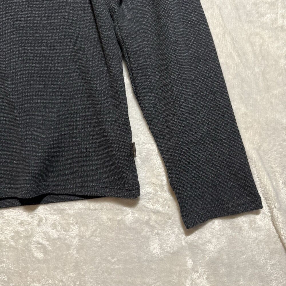 Michael Kors 1/4 Zip Knit Pullover Hoodie Long Sleeve Sweater Top Black Men's L - Picture 4 of 11